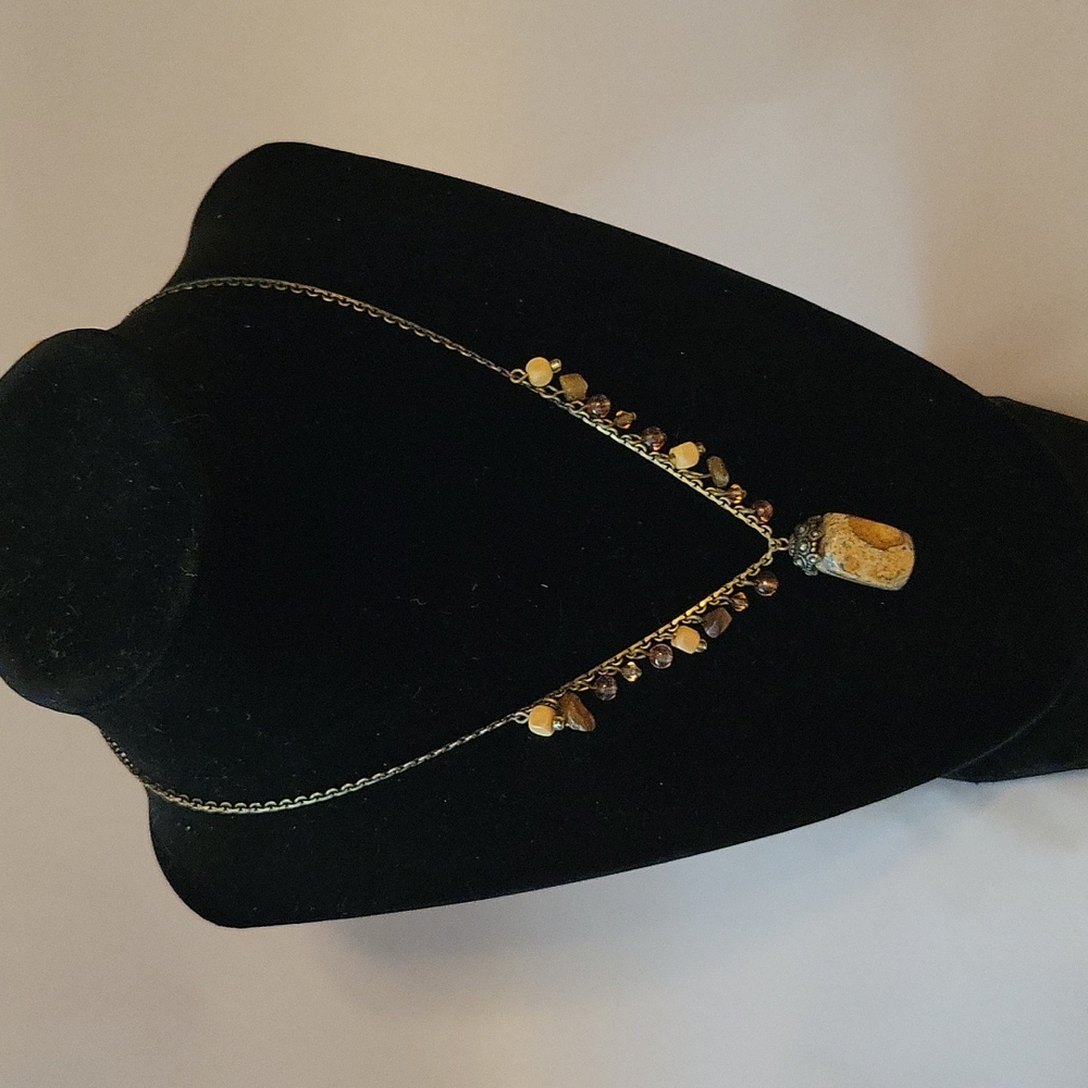 Beaded Stone Necklace